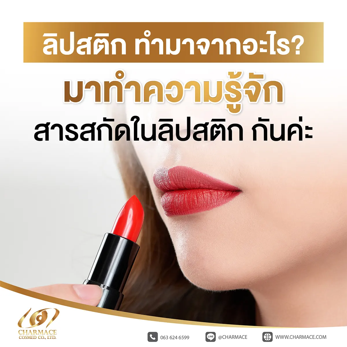 ลิปสติก ทำมาจากอะไร ? มาทำความรู้จัก สารสกัดในลิปสติก กันค่ะ