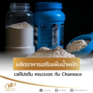 ผลิตอาหารเสริม เพิ่มน้ำหนัก เวย์โปรตีน ครบวงจร กับ Chamace